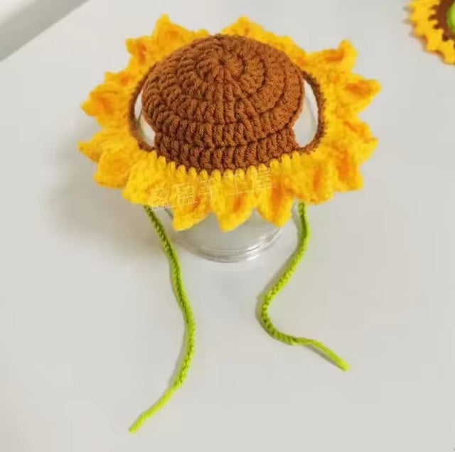 SUNFLOWER CROCHETE HATS